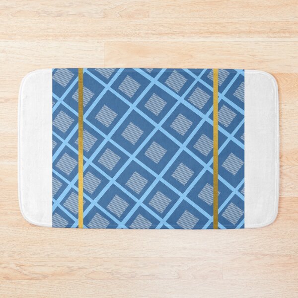 Item preview, gold accent blue on blue chequer/checker pattern designed and sold by g v.