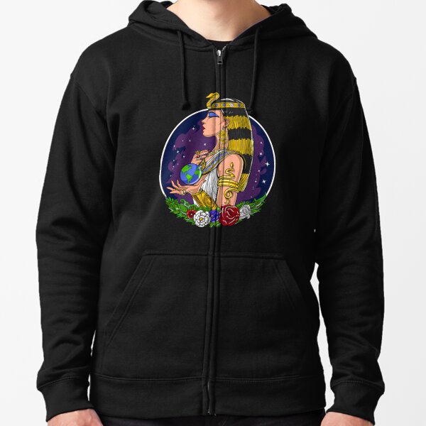 Cleopatra Egyptian Queen Cleopatra Zipped Hoodie
