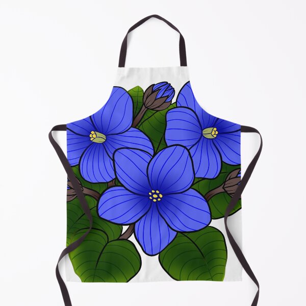 Item preview, Blue African Violets in White designed and sold by leashonlife.