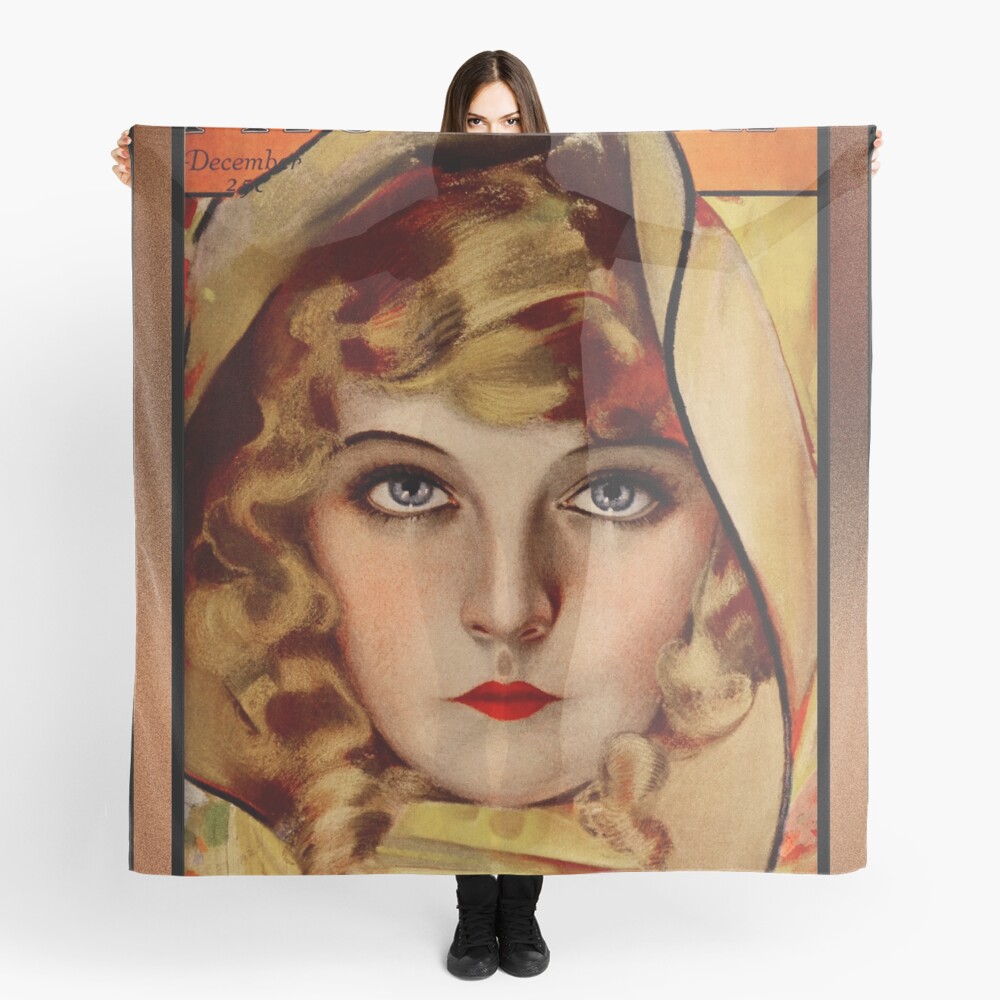 Lillian Gish, Photoplay Magazine, December 1921 by Rolf Armstrong - Glamourous First Lady Of American Cinema 4 Lillian Gish, Photoplay Magazine, December 1921 by Rolf Armstrong Pin-Up Girl Vintage Art Ladies Scarf