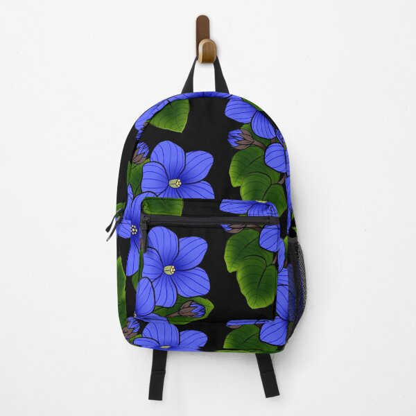 Item preview, Blue African Violets in Black designed and sold by leashonlife.