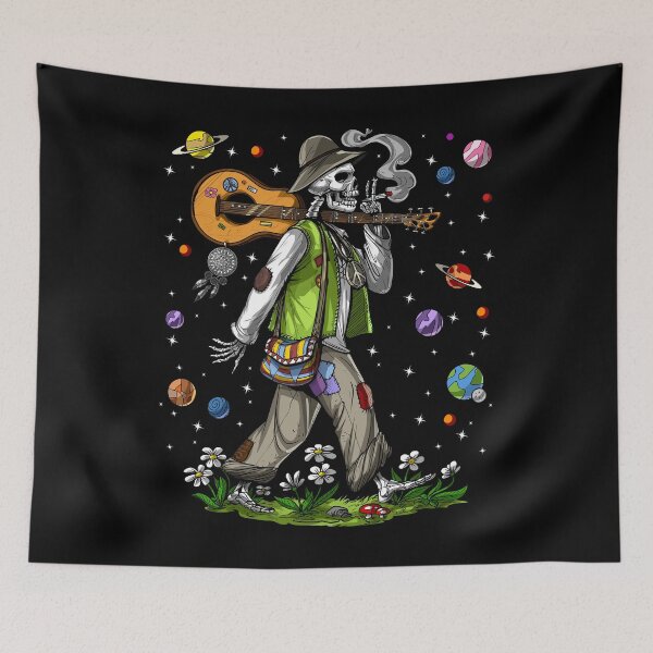 Item preview, Skeleton Hippie Stoner designed and sold by underheaven.