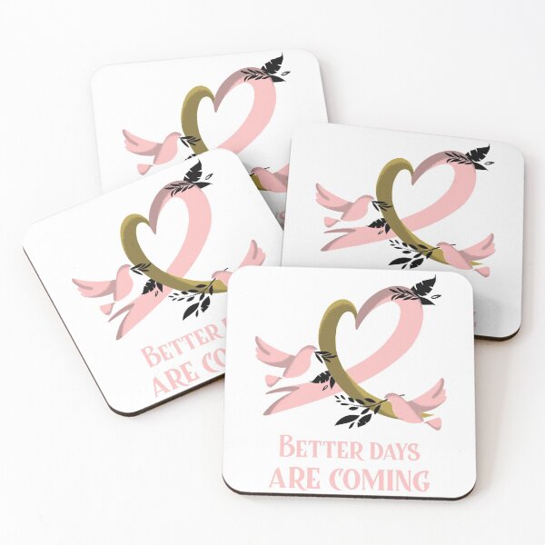 Item preview, Better days are coming - Breast cancer with pink ribbon designed and sold by FightCancer.