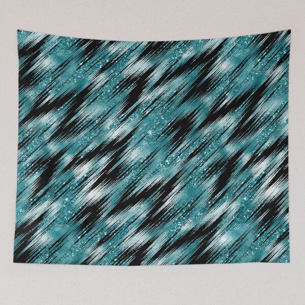 Item preview, Pinstripe Glitter & Turquoise  designed and sold by ReesDesigns.