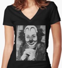 Patof le roi des clowns Women's Fitted V-Neck T-Shirt