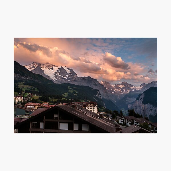 Item preview, Jungfrau and Lauterbrunnen valley sunset designed and sold by svanaerschot.