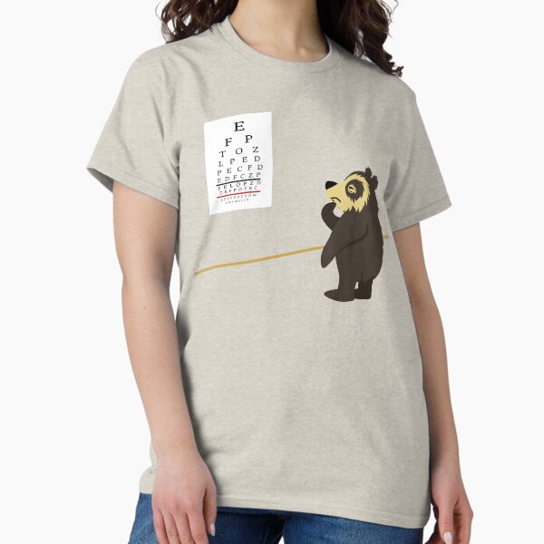 Vista previa del artículo con la obra «Examen de ojo de oso con gafas», diseñado y vendido por Peppermint Narwhal.