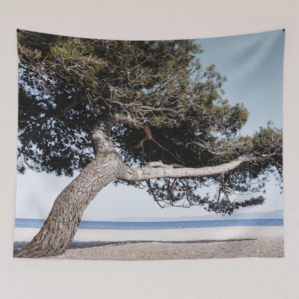 Item preview, Zlatni rat, Mediterranean beach with pine tree designed and sold by Melissa Peltenburg.