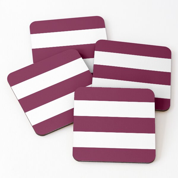 Item preview, Large BURGUNDY (Maroon) and WHITE Horizontal STRIPES designed and sold by RachelMacht.