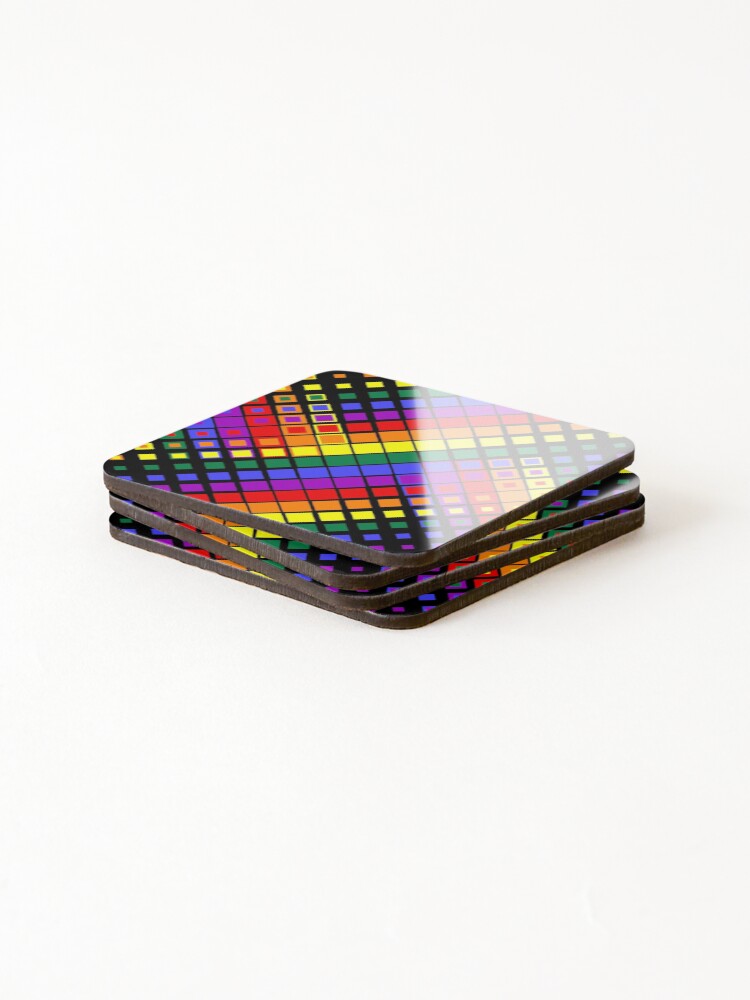 Thumbnail 4 of 5, Coasters (Set of 4), Rainbow Array 33 designed and sold by rainbowarray.