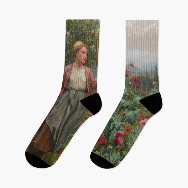 Item preview, Daniel Ridgway Knight - Maria Among the Poppies designed and sold by Rehs.