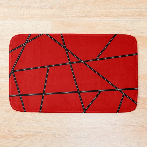 Item preview, Black Abstract Lines Red Pattern designed and sold by Gevover.
