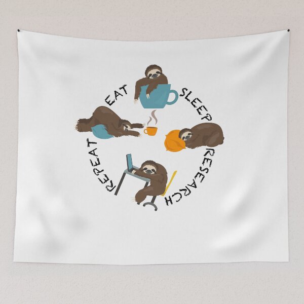 Item preview, Eat Sleep Research Repeat designed and sold by Positivet21.