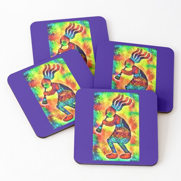 Item preview, Kokopelli in orange, yellow and green designed and sold by catapat60.