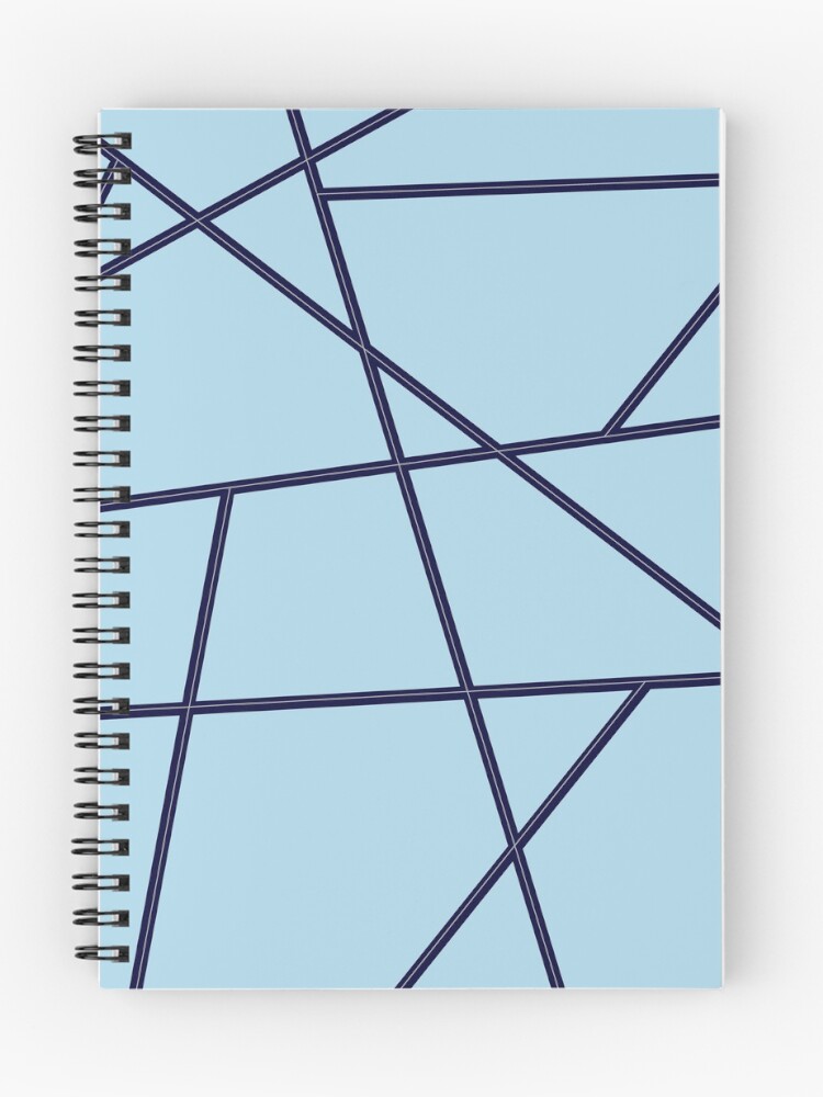 Thumbnail 1 of 3, Journal, Blue Abstract Lines Pattern designed and sold by Gevovs.