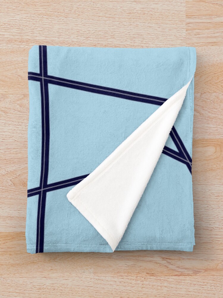 Thumbnail 3 of 6, Throw Blanket, Blue Abstract Lines Pattern designed and sold by Gevovs.