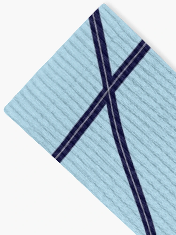 Thumbnail 2 of 5, Socks, Blue Abstract Lines Pattern designed and sold by Gevover.