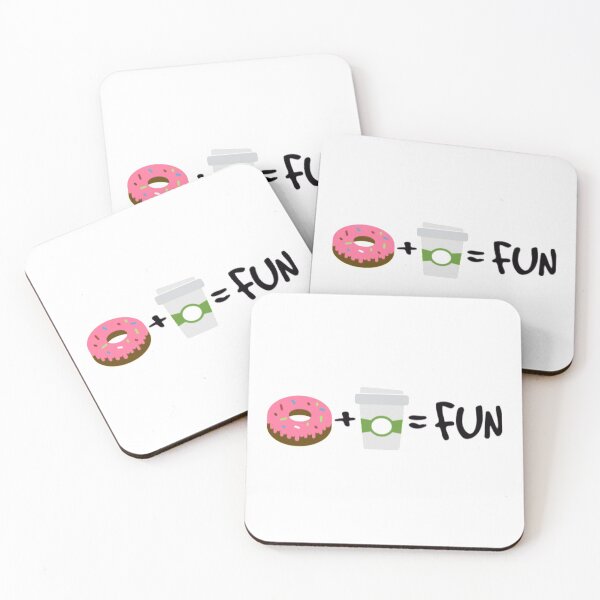 Item preview, Donuts + Coffee = Fun designed and sold by EqualsFun.