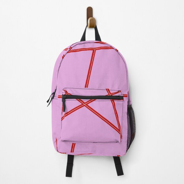 Item preview, Red Abstract Lines Pink Pattern designed and sold by Gevover.