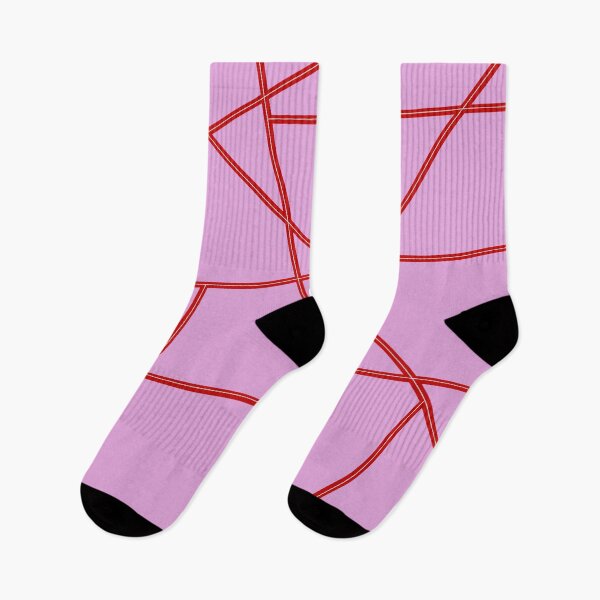 Item preview, Red Abstract Lines Pink Pattern designed and sold by Gevover.