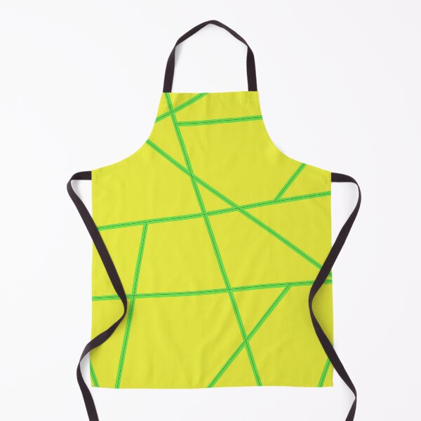 Item preview, Green Abstract Lines Yellow Pattern designed and sold by Gevover.