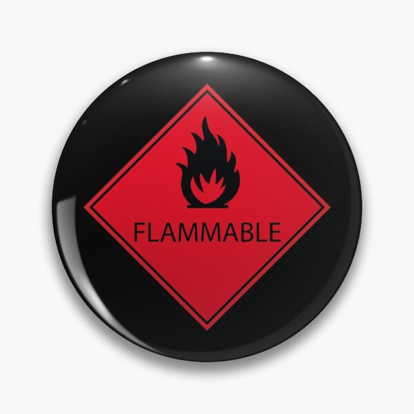 Item preview, Flammable warning sign designed and sold by MintGubbins.