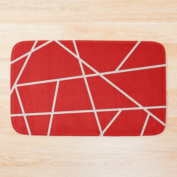 Item preview, White Abstract Lines Red Pattern designed and sold by Gevover.