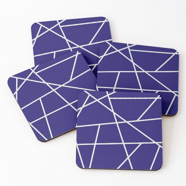 Item preview, White Abstract Lines Blue Pattern designed and sold by Gevover.