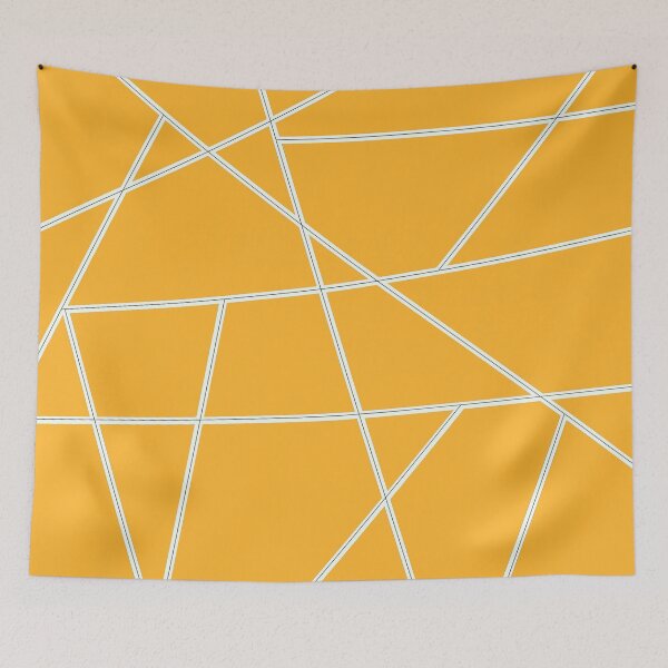Item preview, White Abstract Lines Orange Pattern designed and sold by Gevover.