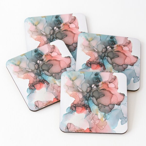 Item preview, Abstract Art, Teal & Pink designed and sold by MyAbstractInk.