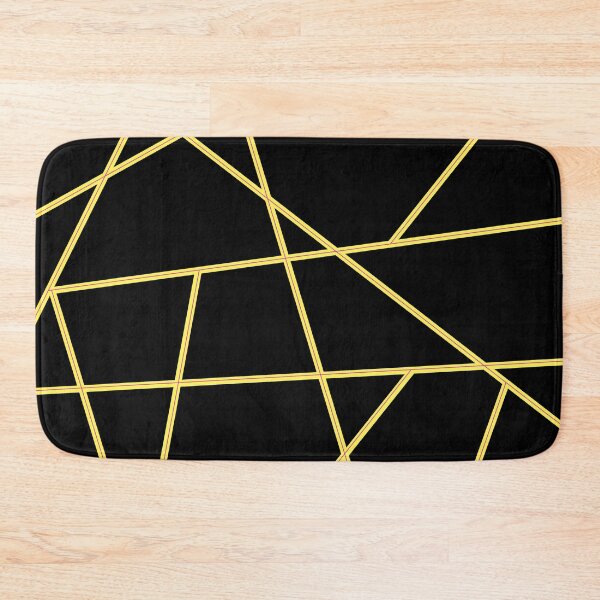 Item preview, Yellow Abstract Lines Black Pattern designed and sold by Gevover.
