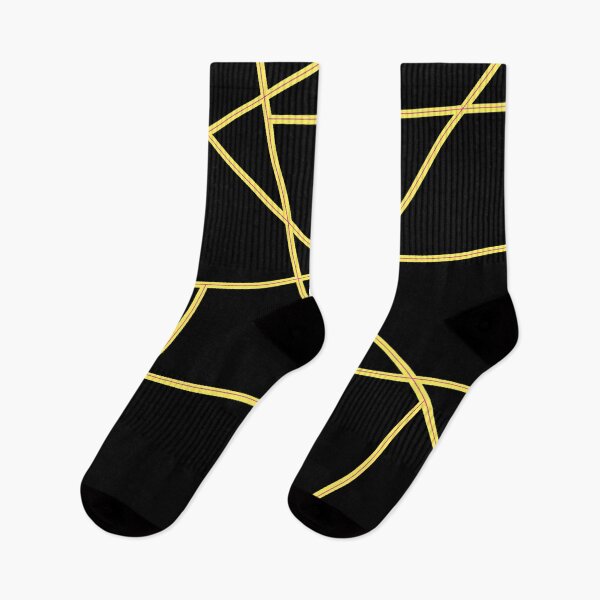 Item preview, Yellow Abstract Lines Black Pattern designed and sold by Gevover.