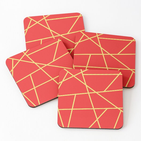 Item preview, Yellow Abstract Lines red Pattern designed and sold by Gevover.