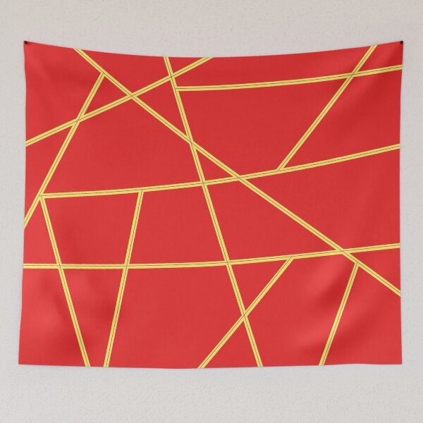 Item preview, Yellow Abstract Lines red Pattern designed and sold by Gevover.