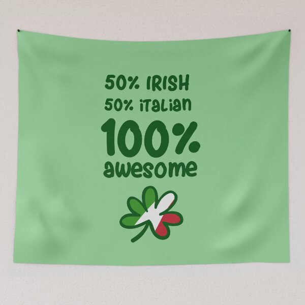 Item preview, Saint Patricks Day Half Irish Half Italian Awesome T-Shirt designed and sold by TheFlipRepublic.