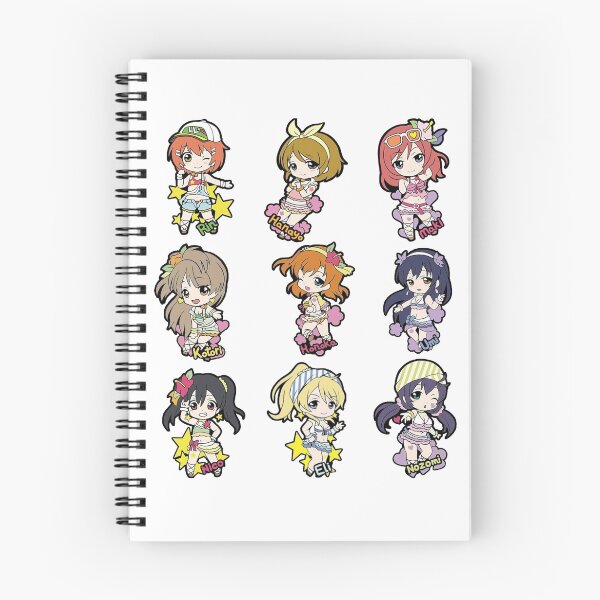 Item preview, Love Live! Natsuiro Egao 1 2 Jump Chibis Sticker Sheet designed and sold by FlareTheVulpix.