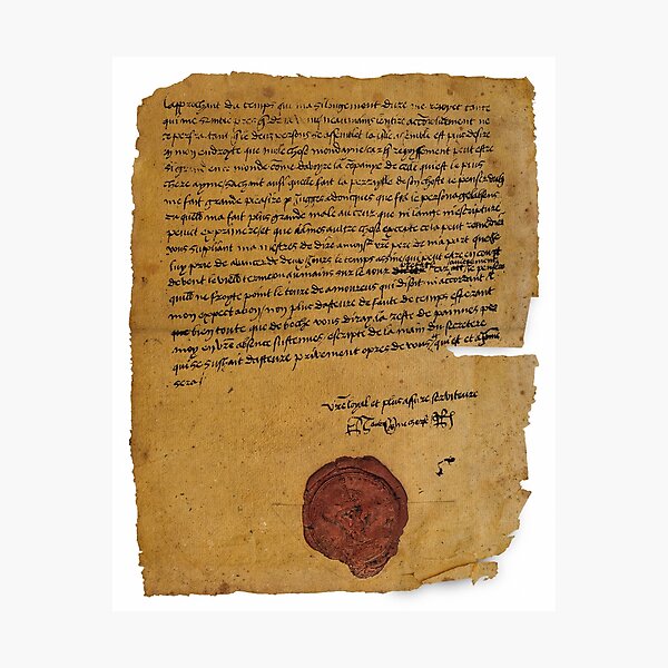 Love Letter to Queen Anne Boleyn from King Henry Photographic Print