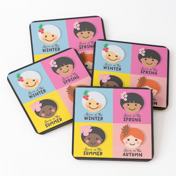 Item preview, Cute Four Seasons (Autumn, Winter, Spring, Summer) designed and sold by VicEllisArt.