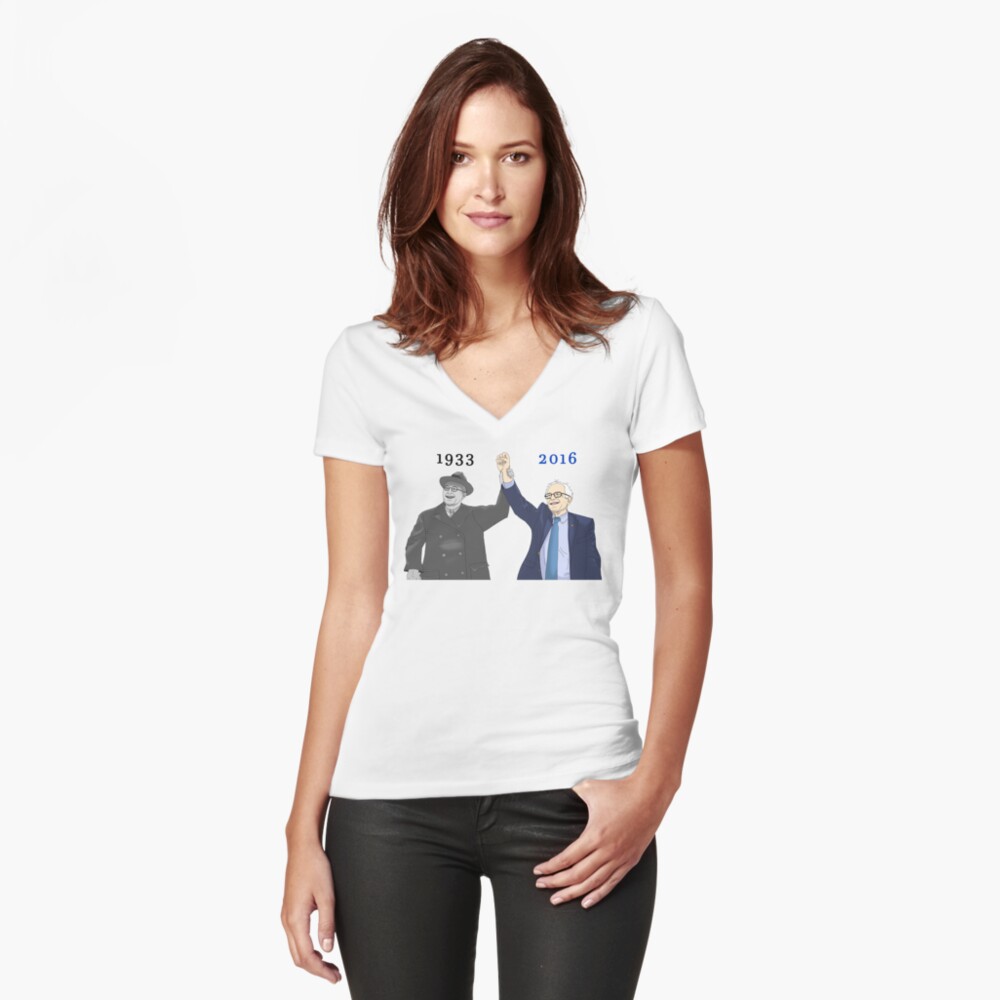 Item preview, Tailliertes T-Shirt mit V-Ausschnitt designed and sold by alexandergbeck.
