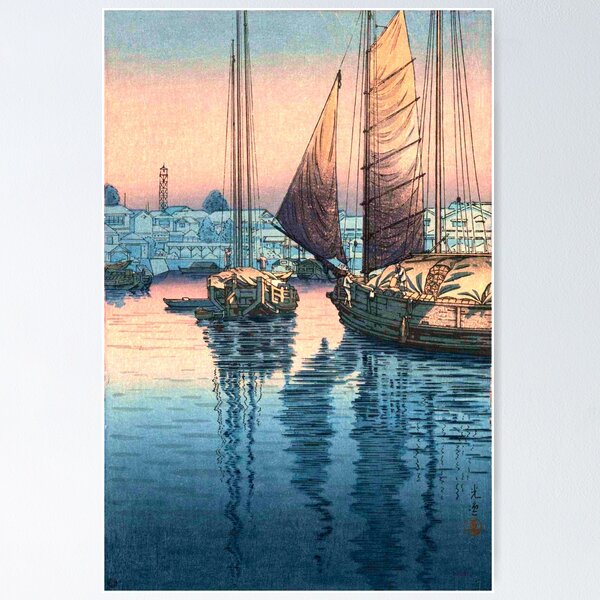 Item preview, Tsuchiya Koitsu - Sunset at Tomonotsu, Inland Sea designed and sold by ArtExpression.