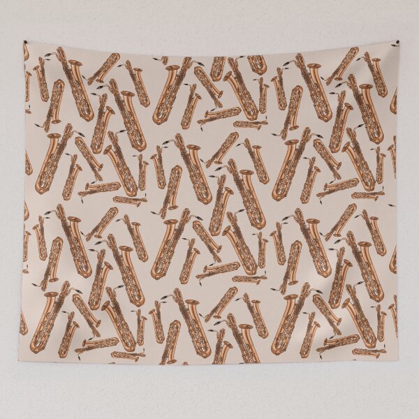Item preview, Baritone Saxophone Pattern Pink designed and sold by jasmijndeklerk.
