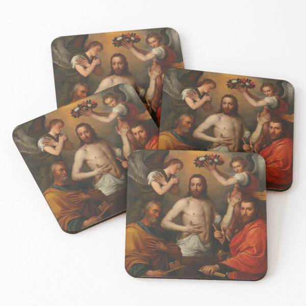 Item preview, Antonis Mor van Dashorst (Dutch, 1517–1575) -The risen Christ with Saints Peter and Paul and two angels designed and sold by VISIBLECREATION.