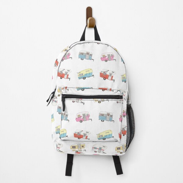 Vintage Camper Drawing Design Backpack
