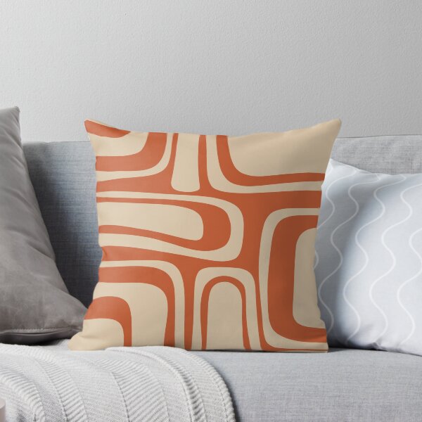 Aperçu de l'œuvre Palm Springs Retro Midcentury Modern Abstract Pattern en Mid Mod Burnt Orange et Beige créée et vendue par kierkegaard.