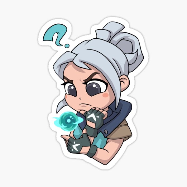 Rebibe me Jett Spray Valorant Sticker