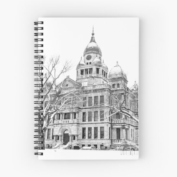 Item preview, Winter Courthouse, black and white designed and sold by Stacie Forest.