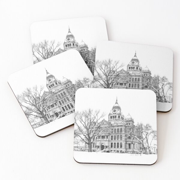 Item preview, Winter Courthouse, black and white designed and sold by Stacie Forest.