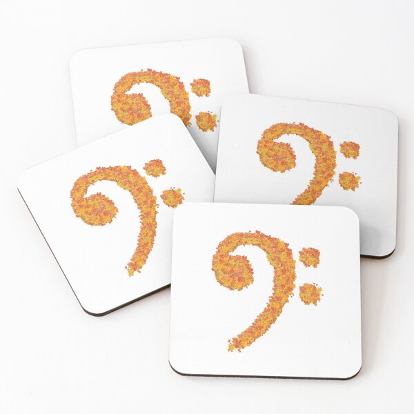 Item preview, Bass Clef with autumn leaves designed and sold by Musicianst0re.
