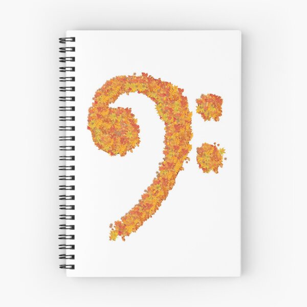 Item preview, Bass Clef with autumn leaves designed and sold by Musicianst0re.