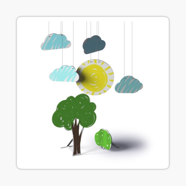 Sunny Day 3D Paper Craft Sticker